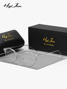 HyJex 1 Piece Unisex Full Frame Plano Glasses，High Definition Cat Eye Frame Plano Glasses，Meticulous Craftsmanship,Reflecting Taste