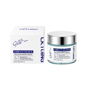 K-Beauty GHK-Cu Copper Peptide & SNAP-8 Honey Balm Cream - 50G Moisturizer for All Skin Types, Deep Nourish, Smooth, Brighten, Refine Fine Lines, Anti-Aging, Youthful Glow, Moisture