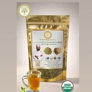 Nutri-Natural Skullcap & Passionflower Leaves Organic Herbal Tea 4oz loose leaves Hand picked