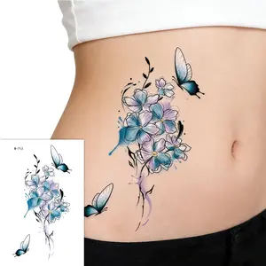 Butterfly and Floral Pattern Design, Disposable, Waterproof, Sweat-Proof, Easy to Use, Perfect for Women's Parties and Festivals