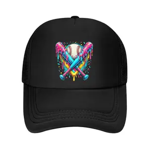Baseball Player Ice Cream Funny Drip Baseball Cap