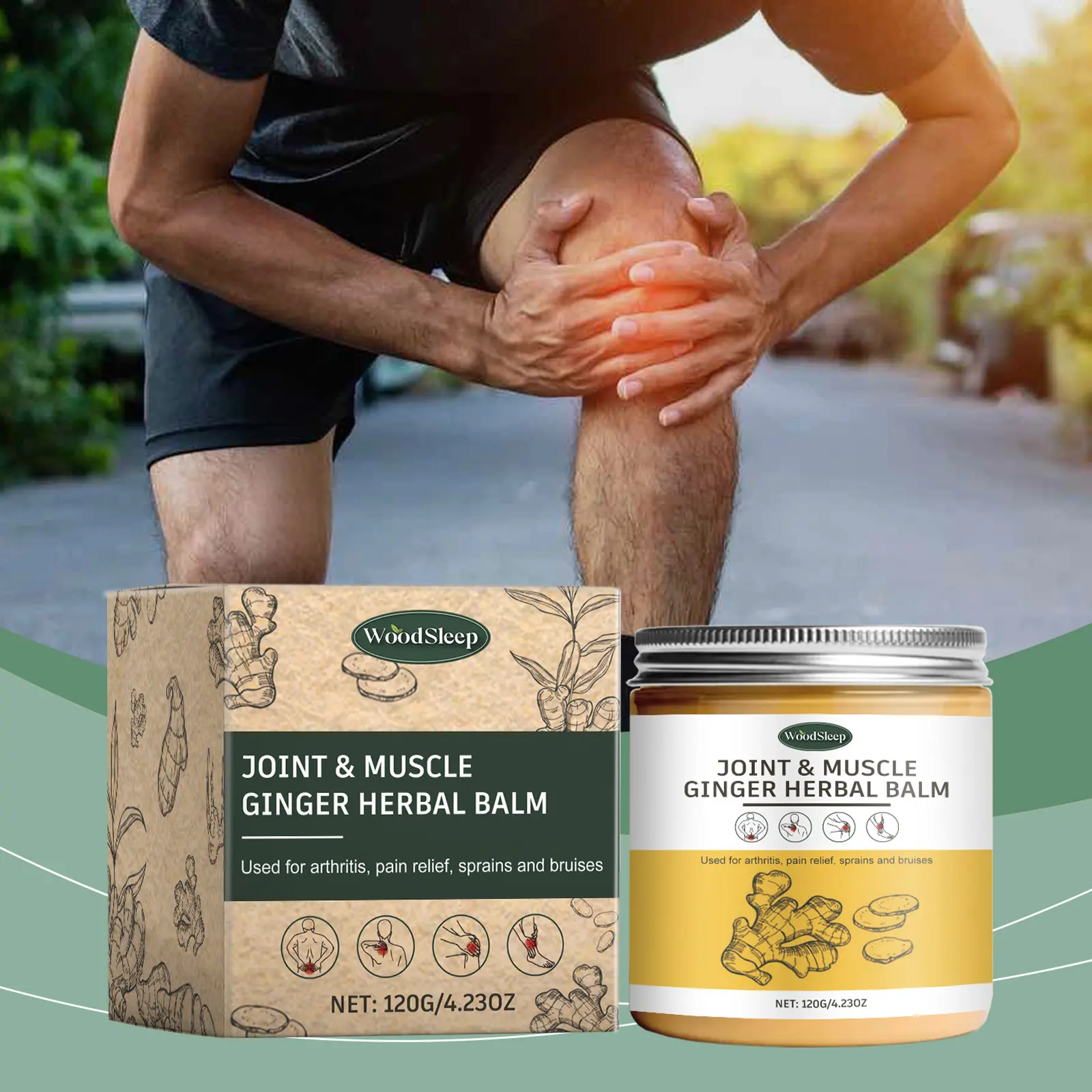 WOODSLEEP Ginger Blend Joint Therapy Cream, Joint-Muscle-Knee Pain ...