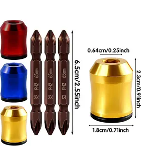 Strong magnetic screw ring universal magnetic screw clip - detachable magnetic screwdriver and drill bit clip, suitable for hex screwdrivers and electric drill bits.