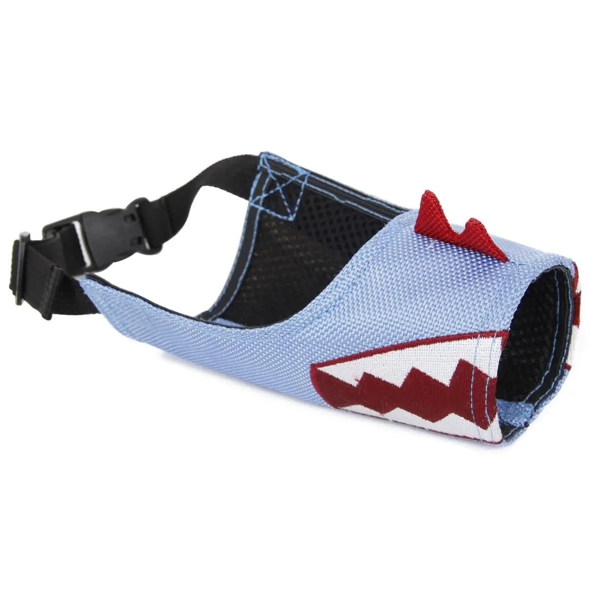 Petlife Designer Nylon Mesh Dog Muzzle, Playful Animation Print with an Adjustable Strap for Bite Control and Behavior Training, Large, Blue, Behavior Aids, 0.11 Lbs, 9.5 X 14 In