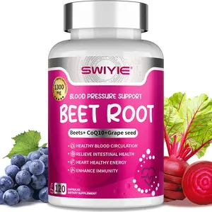 SWIYIE -beet root Vegan Quick Release Capsules Black Pepper Extract for Enhanced Absorption 120 Count Edible Dietary Supplements High Fiber Natural Healthcare Fitness Optimum