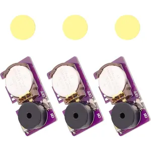 3Pcs Cricket Noise Maker Prank,with 16 Sounds Beeping for Several Months Hidden Sound Prank Small Size and Long Battery Life,Suitable for Party, Office, Home, School, Car (Dark Purple)
