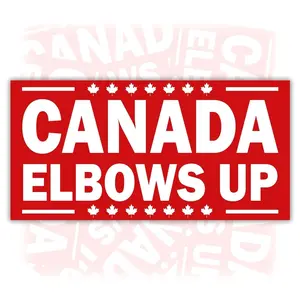 Canada Elbows Up Bumper Sticker - I Stand with Canada Waterproof UV Resistant Vinyl Decal UV8