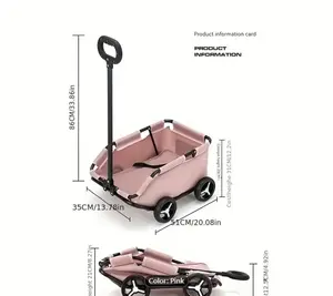 Small Pet Shopping Stroller Dog Cat Teddy Stroller Outside Car Travel Lightweight Folding Folding Pet Stroller