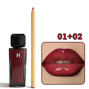 2-in-1 Lip Stain & Oil Set - Long Lasting Color & Hydrating Shine, Non-Sticky Plumping Effect | Universal Flattering Shades for All | Party & Stage Must Have | Perfect Holiday Gift Set！