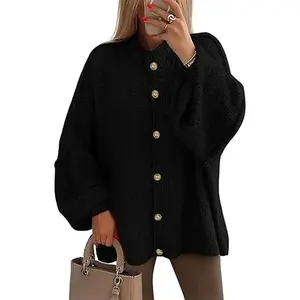 Womens Cardigan Sweaters Casual Lightweight Long Sleeve Button Up Knit Oversized 2025 Fall Outwear