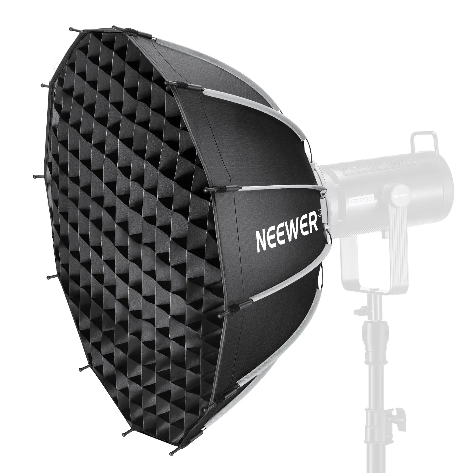 NEEWER Dodecagon Shape Soft Box Lighting Set (33.5"/25.6"), Bowens Mount Lighting Accessories with Quick Release, Diffusers, Grid, Bag for Studio Video Lighting Strobe CB60 CB200B MS60C MS150B S101 Vision 4 Q4, Compatible with Godox Lights