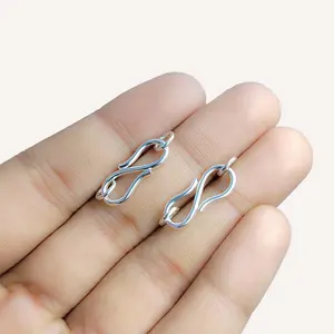 Silver Overlay Artisan Minimal “S” Hook Clasp Over Copper – Handmade in India