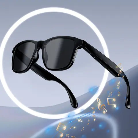 Wearable Wireless Bluetooth Smart Glasses - Electronic Gadgets with 8-hour Playtime, Open-ear Stereo, IPX4 Rated, Call Function, Voice Control, 200h Standby Time, UV Protection, Convenient Charging, After-sales Support for Athletes, Outdoor Use
