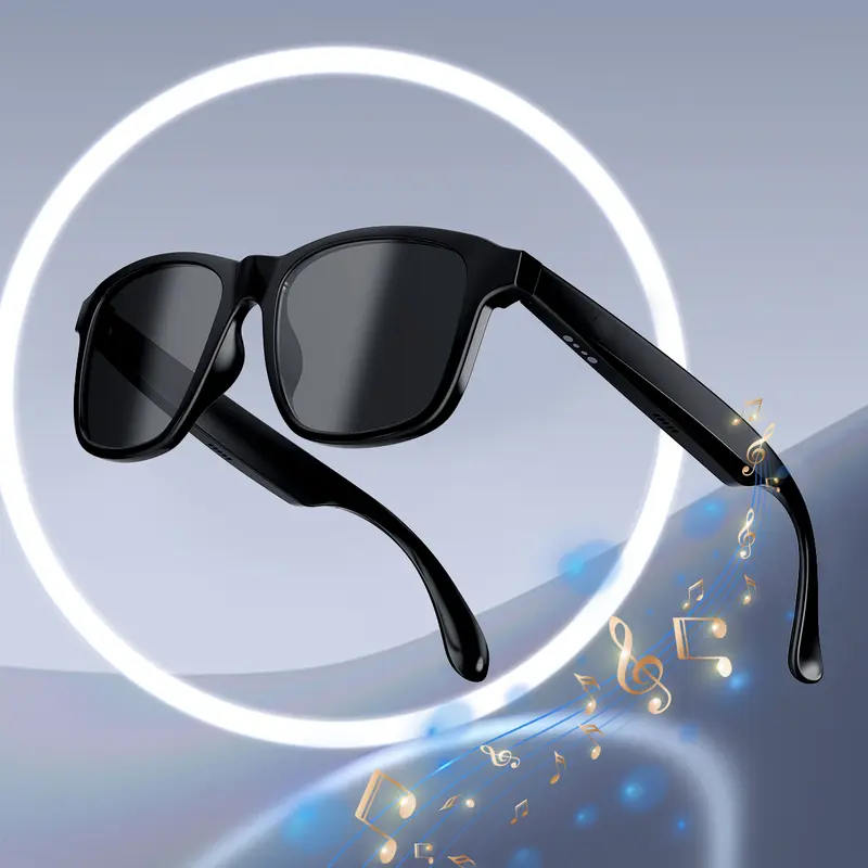 Wearable Wireless Bluetooth Smart Glasses - Electronic Gadgets with 8-hour Playtime, Open-ear Stereo, IPX4 Rated, Call Function, Voice Control, 200h Standby Time, UV Protection, Convenient Charging, After-sales Support for Athletes, Outdoor Use