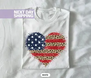 American Flag Heart Shirt, American Flag Shirt, Patriotic USA Tee, 4th of July Shirt, Women's American Flag Shirt, July 4th Shirt
