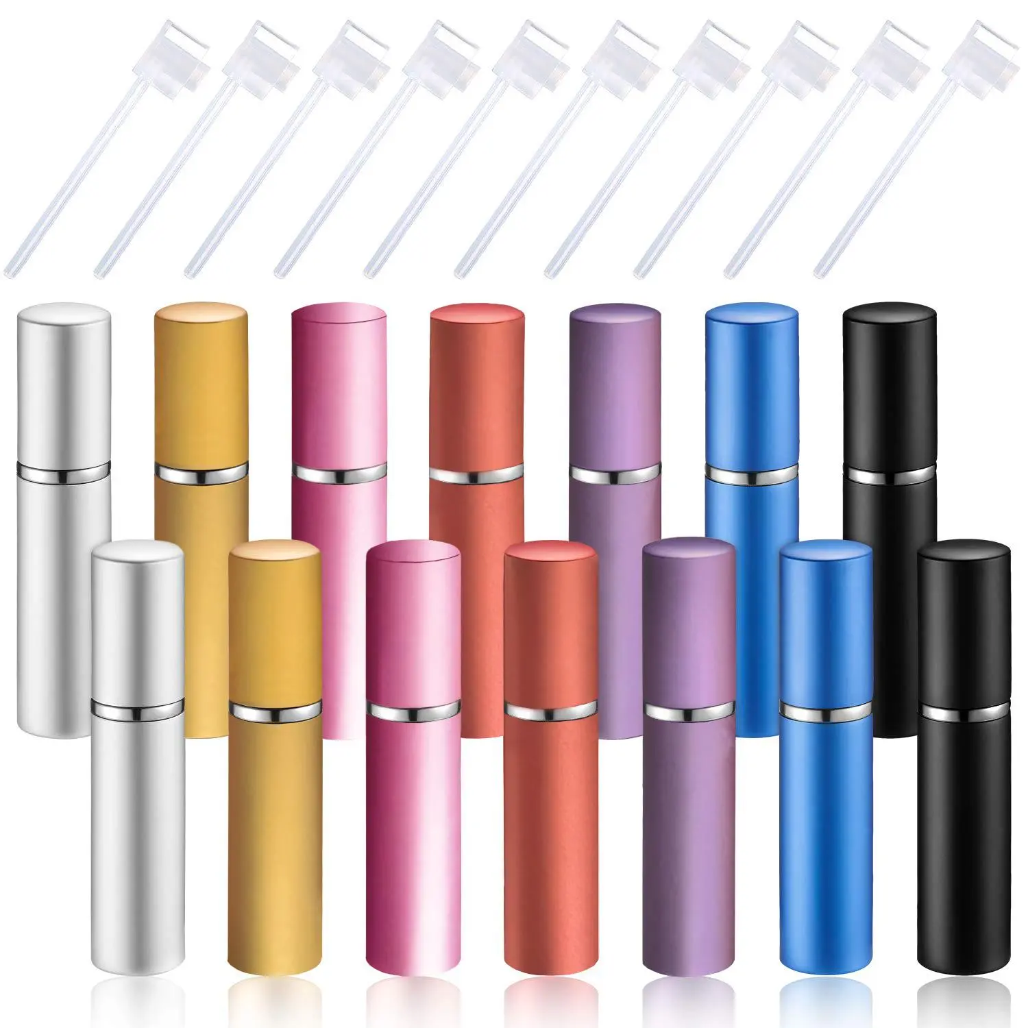 5ml Travel Perfume Spray Bottle, 24pcs/set Portable Refillable Perfume Bottle with Refill Pump, Perfume Dispenser Tool for Travel, Makeup, Makeup Container Set, Portable Perfume Bottles