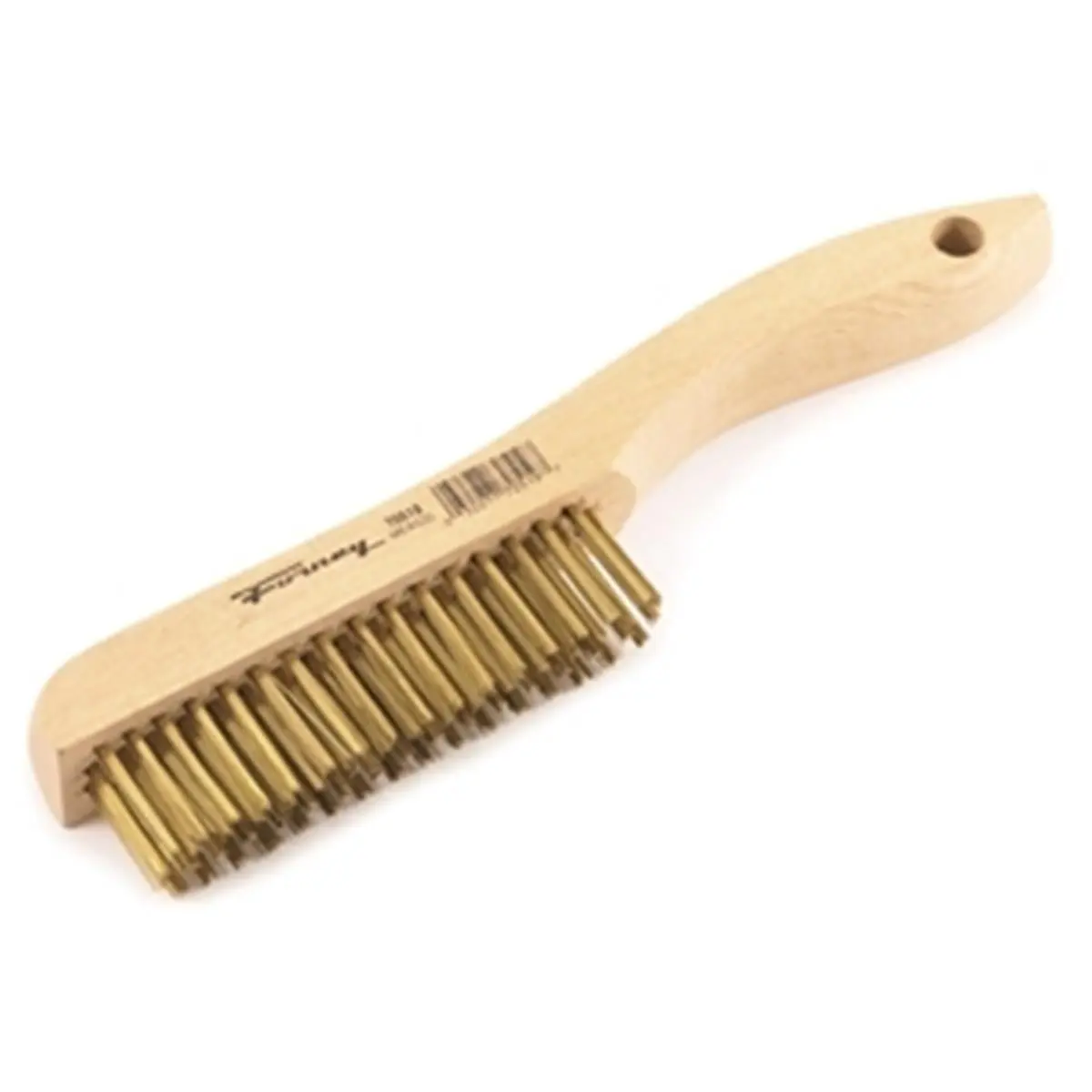 212 MAIN Shoe Leather Brush - Brass-Bristle Handle Brush, Rust-Proof Tool for Iron Maintenance (Forney Industries Inc 70519 Model)
