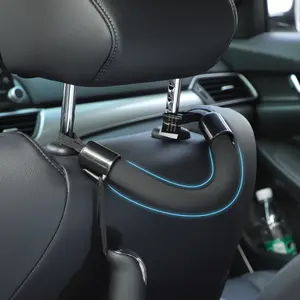 2-Piece Car Headrest Pull Handle Set, Universal Rear Seat Passenger Armrest, Safety Assist Accessories for Elderly Children