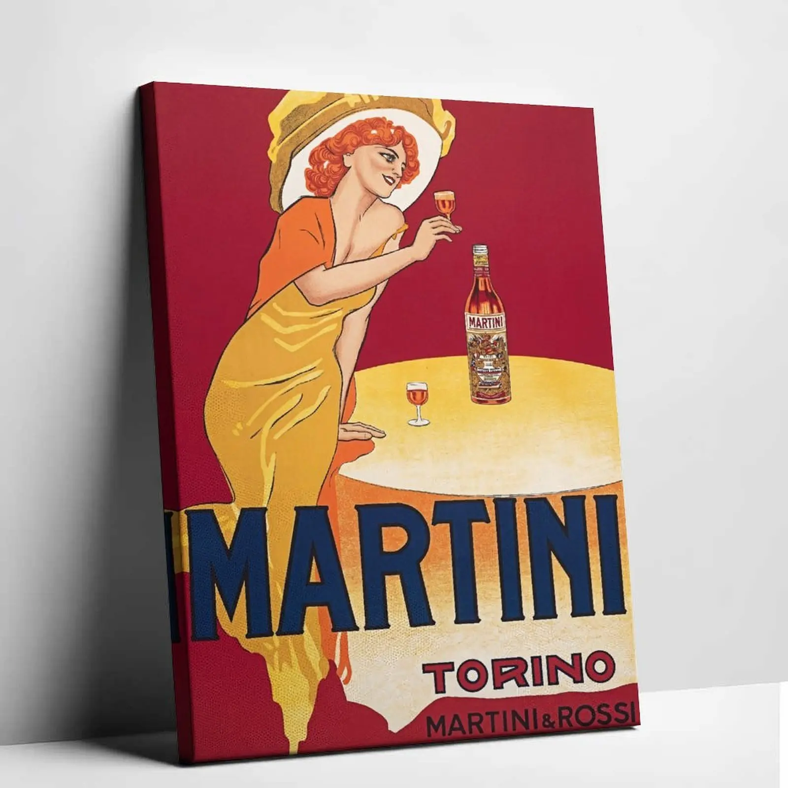 Vintage 1910 Marcello Dudovich Martini & Rossi Vermouth Italian Advertising Wall Print, Decorative Wall Art, Living Room Decor Collectibles with Italian History Ties to Turin (Torino) Italy