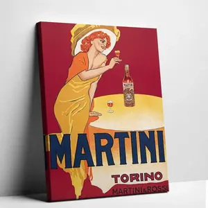 Italy Souvenir  Vermouth -  & Rossi - Turin (Torino) Italy - Vintage Italian Advertising Poster by Marcello Dudovich c.1910 Martini