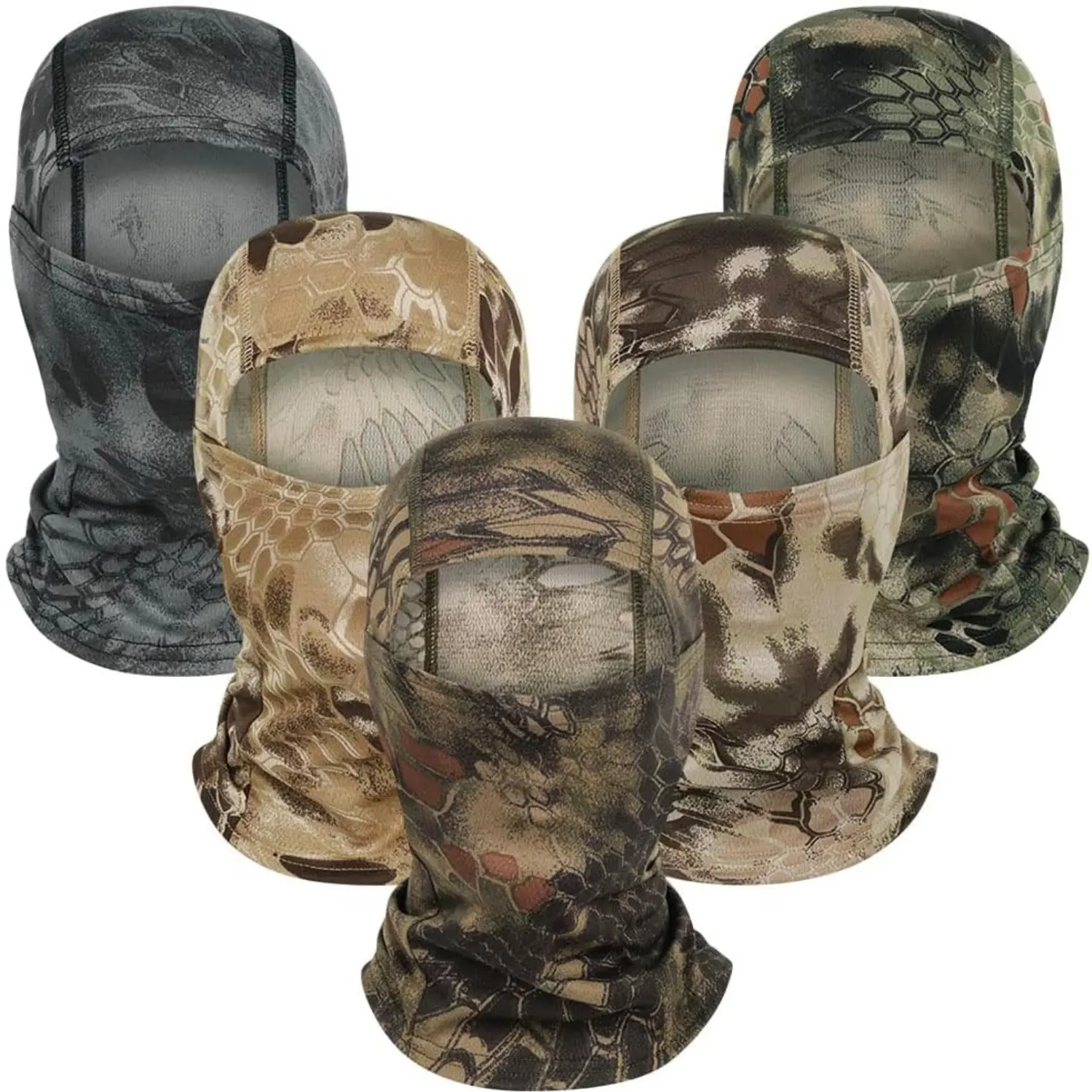 5 Pack Balaclava Face Mask Ski Mask for Men Women