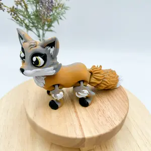 3D Printed Fox Figurine Articulating Parts