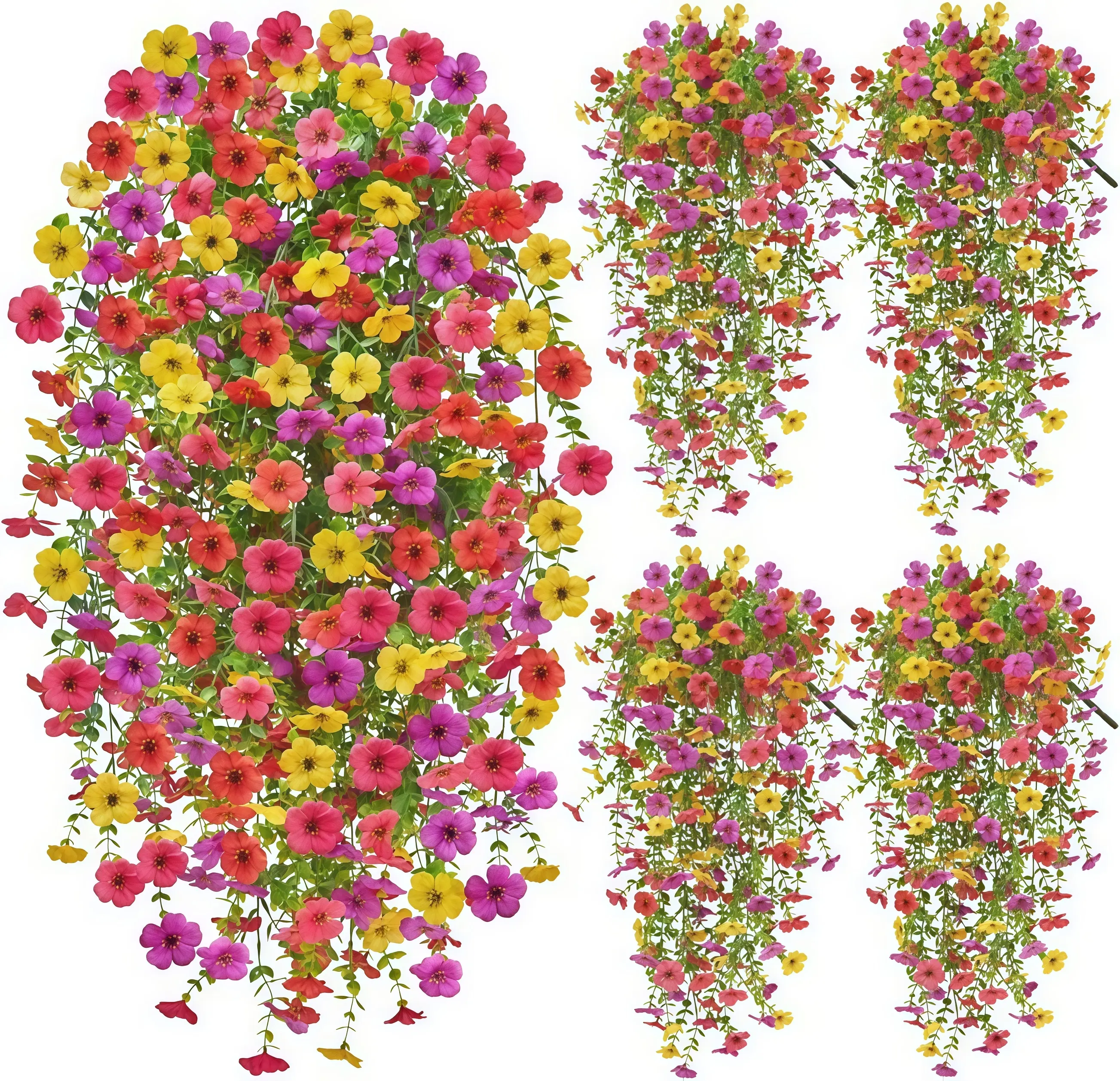 2pcs Color Simulation Morning Glory Wall Hanging Vine Long Hanging Morning Glory Balcony Interior Wall Wedding Decoration Artificial Fake Bouquet, Artificial Morning Glory Hanging Vine Long Tail Horn Artificial Flower Interior Wall Decoration Wreath
