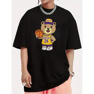 Lakers Themed Teddy Bear T Shirt Perfect Gift for Basketball Enthusiasts Lakers Themed Teddy Bear T Shirt Perfect Gift for Basketball Enthusiasts