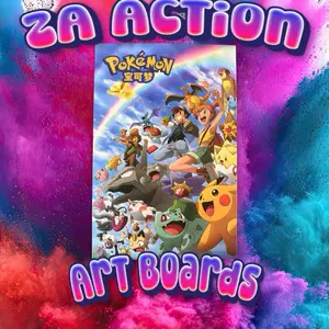 ZA Action Pokémon CCG Art Boards - 1 Per Pack