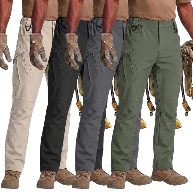 Homug Men's 4-Piece Work Pants, Tear-resistant Work Pants, Lightweight Portable Work Hiking Pants, Multi-pocket Design, Can Be Paired with Belt, Outdoor Worker Clothing