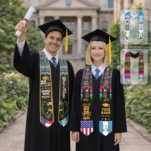 Personalized Guatemalan American Flag Graduation Sash 2026, Guatemala Graduation Stole, Guatemalan Graduation 2026, Custom Graduation Stole