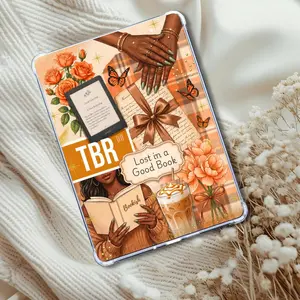 TBR Orange Melanin Girl Insert: Kindle or eReader Decor for Book Lovers