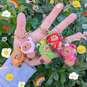 Capybara Crochet Keychains | Creative Animal Doll Pendant | Bag Accessories Key Ring