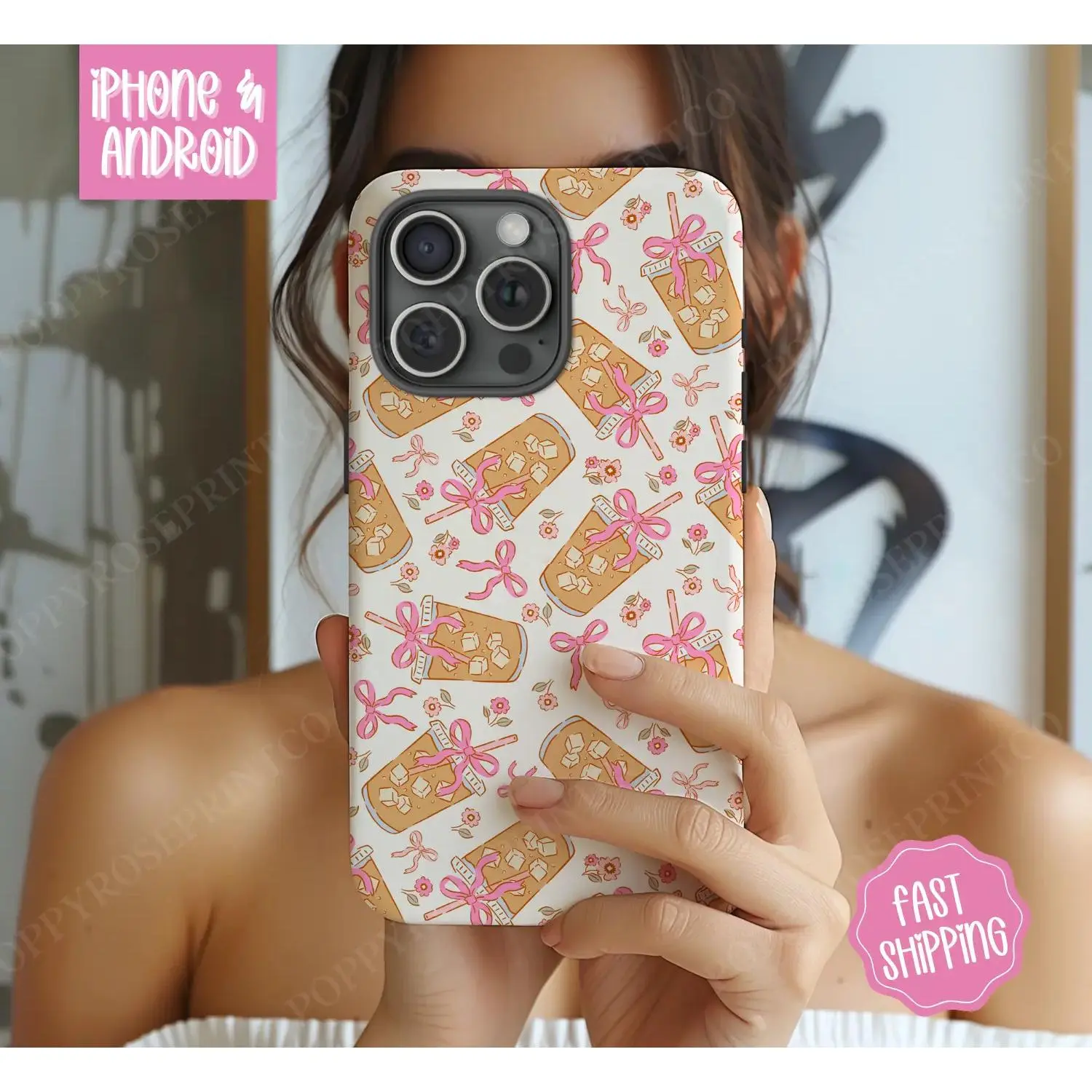 Coquette Style Bendable Lexan Plastic Smartphone Case with Rubber Liner - Impact-Resistant, Durable, UV-Protected, Wireless Charging-Friendly, Glossy Cover for iPhone 17,16,15,14 Plus,13,12,11 Pro Max & Galaxy Ultra 22,23,24,25,26 Mobile Accessories