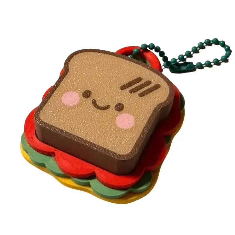 Toasty the Sandwich Fidget-Clicker Toy, Sensory Fidgets keychain