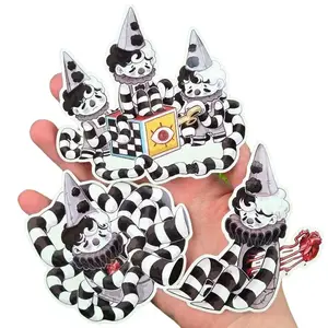 Sad Dexter Clown Transparent Stickers!