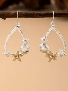 Boho Vintage Oceanic Waterdrop Turtle Shell Starfish High Quality Earrings for Women, Perfect for Vacation Parties Daily Wear