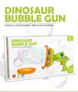 Dinosaur Bubble Gun Electric Blowing Tuba Bubbles Machine Automatic Blower Toys for Kids Outdoor Games Party Gift