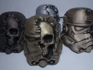 Storm Trooper Skull 3D Printed Desk Decoration