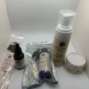 Silk Press Hair Care Kit – Silkening Mist, Mousse, Serum + Edge Set | Sleek, Frizz-Free Finish