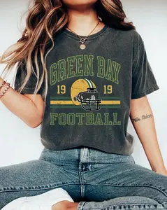 Green Bay Vintage Comfort Colors T-Shirt, Retro Football Game Day Crewneck Tee, Gift for Fans