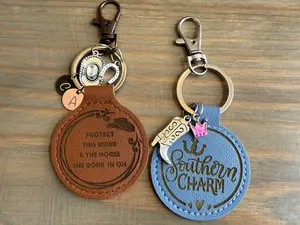 Equestrian Saddle Charms & Keychains – “Protect This Rider and the Horse She Rode In On”
