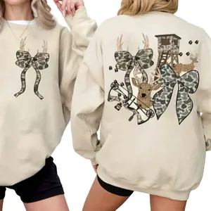 Hunting Season Sweatshirt, Fall Outfit, Hunt Tee, Bow Hoodie, Coquette Shirt, Camo Shirt, Deer Hunting Shirt, Doe Tee, Old School Camo Tee Gift For Her
