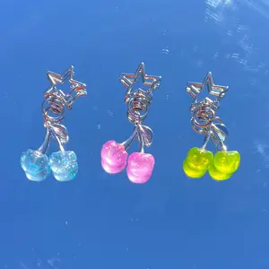 Cherry Star Keychain Bag Charm handmade keychains