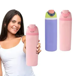 24oz Stainless Steel Water Bottle with Straw, Insulated Outdoor Sports Cup, Durable Camping Travel Mug, Drinkware Flasks, Leak-Proof Design