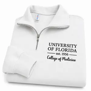 Personalized College Quarter Zip Sweatshirt, Custom Embroidered University Pullover, Campus Crewneck, College Graduation Gift for Him, Cozy Student Outfit