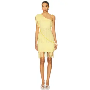 Yellow The Label Fran Beaded Dress in Yellow