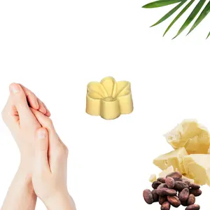 Hippotanicals Cocoa Butter Lotion Bar Zerowaste Biodegradable Plant-Based Handmade Organic Flower Shape Body Care Chocolate Scented