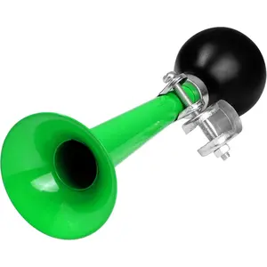 Vintage Adjustable Aluminum Alloy Bugle Bicycle Bell - with Rubber Ball, Handlebar Mount, Kids' Cycling Sports & Outdoor Leisure Accessory
