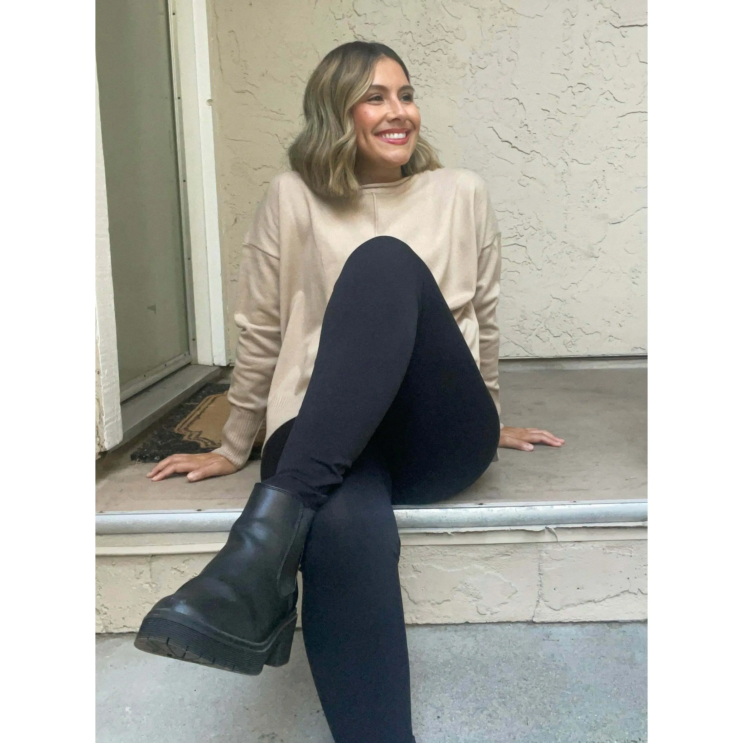 Seamless Long  Black Leggings